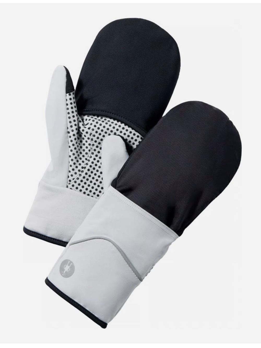 Smartwool Women's Black and White Insulated Mittens convert to Gloves